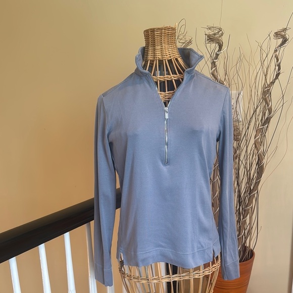 Reiss Blue Quarter-Zip Pullover - Picture 1 of 12